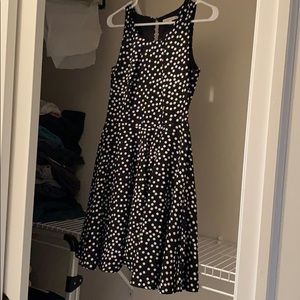 Black polkadot dress